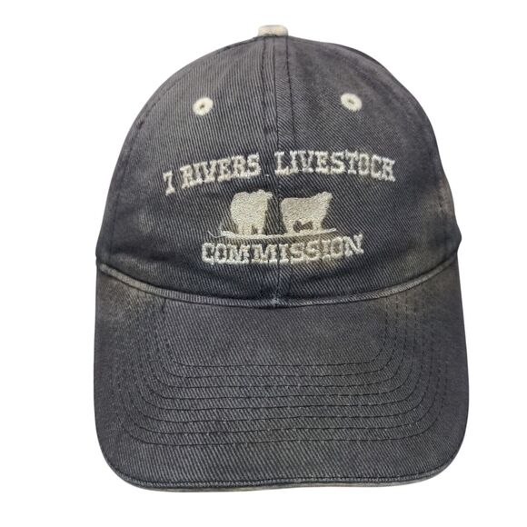 OTTO Other - 7 Rivers Livestock Commission Strapback Hat Blue OSFM Embroidered Otto